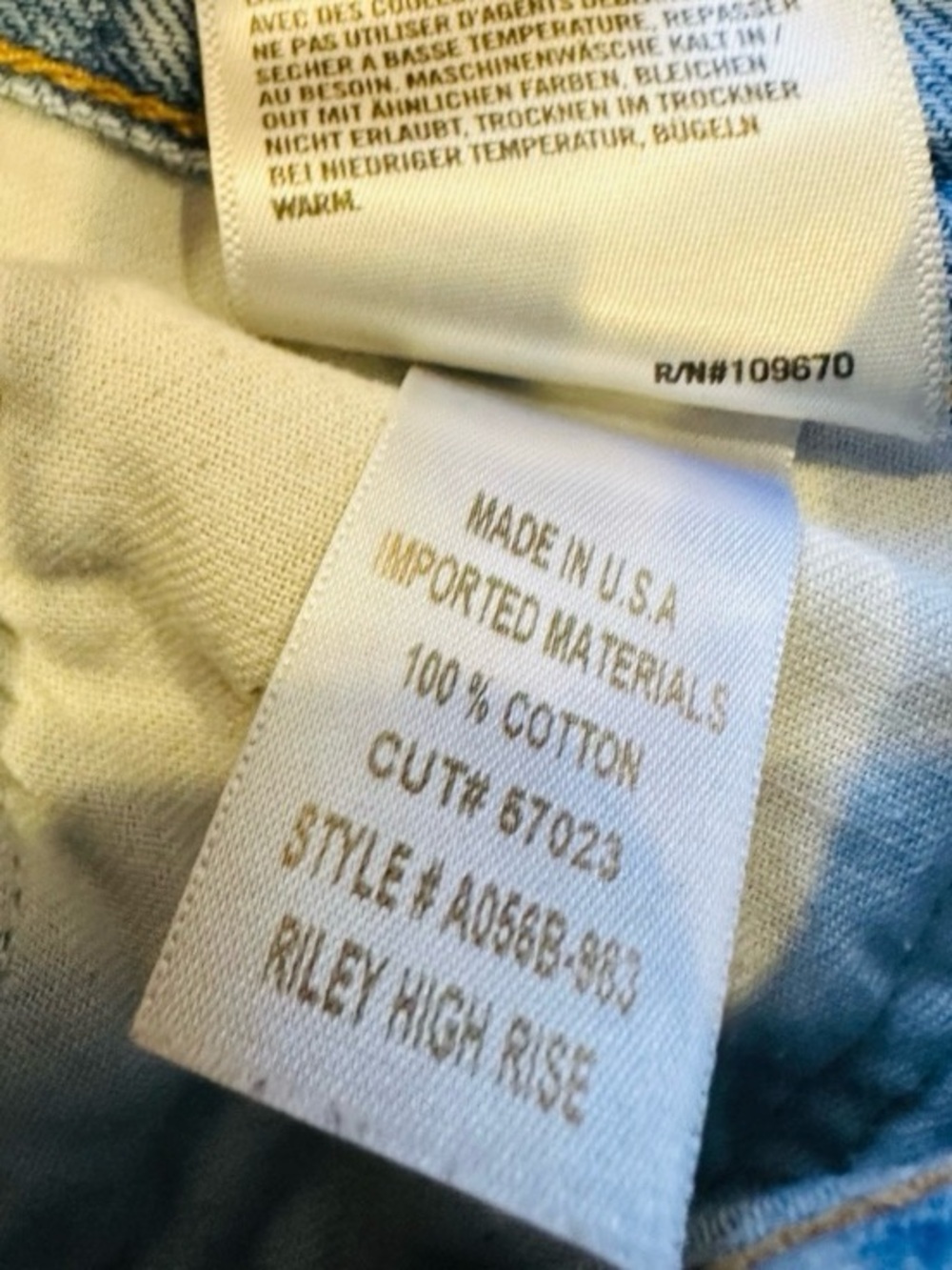 Agolde Riley High Rise Straight Leg Cropped Jeans Distressed Light Wash 27 - Picture 3 of 5